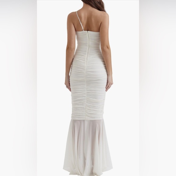 House of CB Pearla Ruched Georgette Cocktail Maxi Dress B3115 - Picture 2 of 8